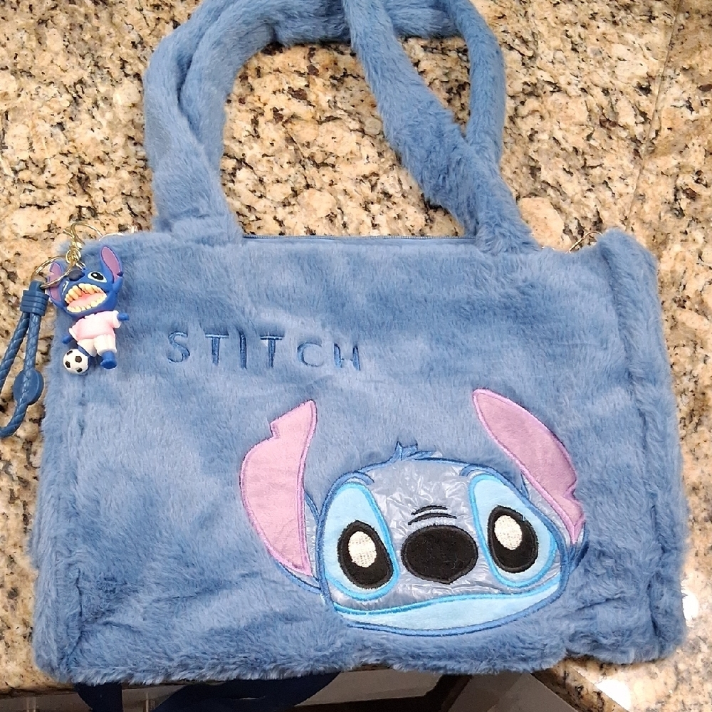 Stitch Blue and Pink Kids Plush Bag
